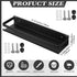 2 Room(11.81 Inch/ 30 cm,Black) Lallisa Pieces Stainless Steel Shelf Bathroom Shower Floating Shelves Wall Mounted