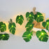 WEISPARK 20 LED Palm Leaves String Lights, Tropical Artificial Monstera Leaf Wall