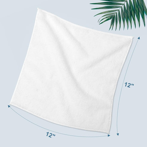 Pack 50, 12" 12" HOMEXCEL Microfiber Washcloths Towel of x Highly Absorbent and Soft Face Towels Wash Cloths