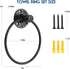 Vintage Style Wall Mounted Iron Towel Ring for Bathroom