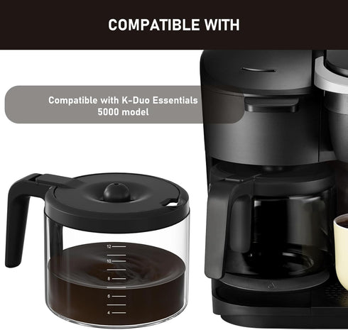 12-Cup Coffee Pot Replacement for Keurig 5000 K-Duo Essentials & Hot & Cold Brewer Models (NOT Fit K-DUO 5100)