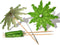 50 Pcs Green Tropical Coconut Palm Tree Paper Umbrellas Picks - Cocktail Parasols Cupcake Picks for Hawaiian Party
