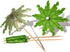 50 Pcs Green Tropical Coconut Palm Tree Paper Umbrellas Picks - Cocktail Parasols Cupcake Picks for Hawaiian Party