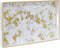 MAONAME White Decorative Tray with Handles, Plastic Serving Tray for Coffee Table,