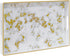 MAONAME White Decorative Tray with Handles, Plastic Serving Tray for Coffee Table,