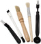 Coffee Grinder Cleaning Brush Kit, Wood Handle & Natural Bristles Espresso Machine Brush Set with Spoon (Pack of 5)