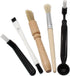 Coffee Grinder Cleaning Brush Kit, Wood Handle & Natural Bristles Espresso Machine Brush Set with Spoon (Pack of 5)