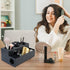Hair Dryer Holder, Wall Mounted Hair Accessories Organizer for Bathroom Counter, Stainless Steel Storage