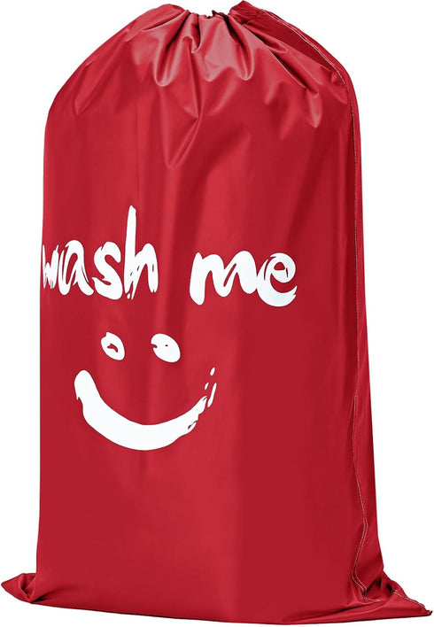 HOMEST 2 Pack XL Wash Me Travel Laundry Bag, Dirty Garments Organizer, Large Enough for 4 Loads of Clothes, Black and