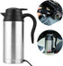 Car Electric Kettle, 750ml 120W 12V Stainless Steel Heating Kettle for Most 12V Power Source Cars