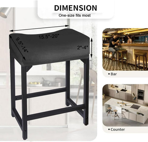 Levoberg Counter Counter 4 Pack Bar Stool Cover Rectangle Velvet Stretch Height Barstool Slipcovers Rectangular Kitchen