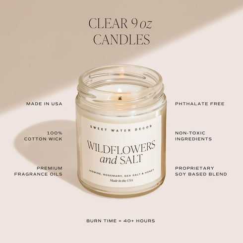 Sweet Water Decor Cinnamon Roll Candle - Fall Scented Soy Candle with 40 Hours Burn Time - 9Oz Gold Lid Clear Jar
