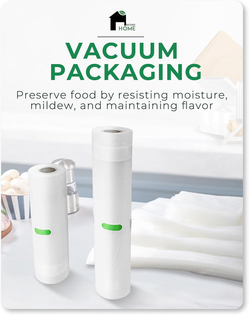 EconoHome Heavy Duty Vacuum Seal Bags for Food 11"x20', 4 Pack - Airtight & Leakproof Plastic Storage Bags for Sous Vide