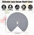 2 26" PCS Lazy Susan Shelf Liner, Jaxbo Silicone Lazy Susan Liner for Dual Tier Pie Cut Organizer,Non-Slip Thermal