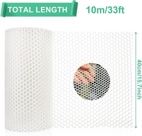 maebeacae 15.7INx33FT,Plastic Plastic Chicken Wire Fencing Fence Wire,Poultry Garden Netting,Poultry Netting, Mesh