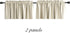 DONREN Cream Beige Curtain Valances for Kitchen, 42 x 12 Inches Long Room Darkening Rod Pocket Valances (2 Panels)