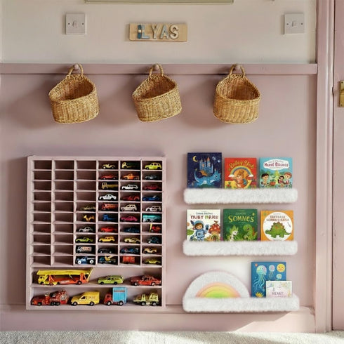 1PC Plush Bookshelf for Kids, Soft Hanging Book Display Shelf for Nursery Wall, Easy Mount Floating Bookshelf Display