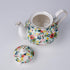 33.8 oz Porcelain Tea Pot Luxury Gold Trim Floral Ceramic Teapot Waterpot Tea Maker for Blooming Loose Leaf Tea Coffee