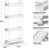 SOLEJAZZ Slim Storage Cart, 4 Tier Bathroom Organizer Mobile Shelving Unit, Rolling Utility Cart Slide Out Organizer for Kitchen, Bathroom, Laundry, Narrow Places, White by SOLEJAZZ