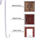 Sattiyrch 15" Wreath Hanger for Front Door - Sturdy Steel Over The Door Hook (White)