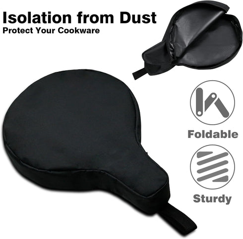 WITSTEP Cast Iron Skillet Bag, Waterproof Storage for 8/10/12 In Skillets, Heavy Duty Travel Bag