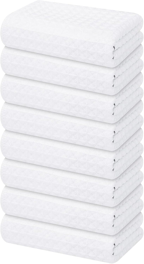 Homaxy Microfiber Waffle Weave Kitchen Towels, 16 x 28 Inch Ultra Absorbent