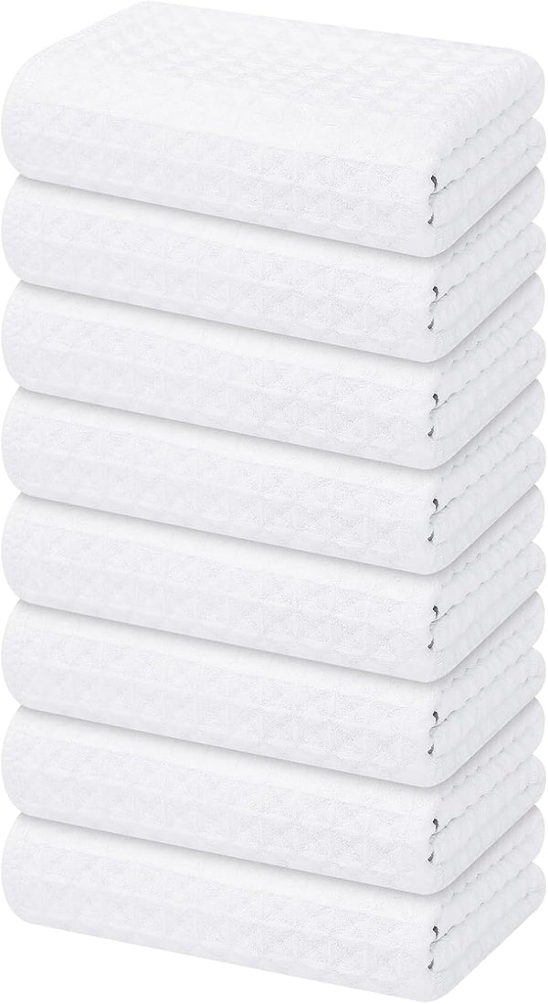 Homaxy Microfiber Waffle Weave Kitchen Towels, 16 x 28 Inch Ultra Absorbent