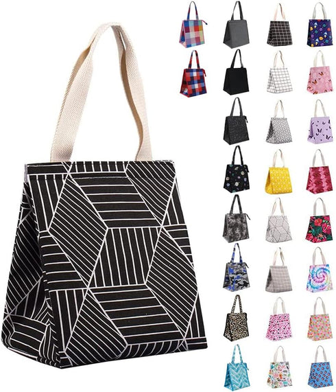 iknoe Insulated Lunch Bag for Women, 9L Foldable Cooler Bag with Pockets, Leakproof & Portable for Picnic, Office,