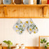 Set of Oven Mitt and Pot Holder, Spring Daisy Flower Kitchen Mittens, Heat Resistant Non-Slip Surface for Cooking