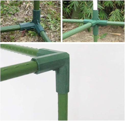 Meiwlong 4 16mm PCS Plastic Gardening Greenhouse Frame Building Connectors Pipe Fitting Heavy Duty Joint Tool Framework
