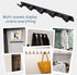 Wall Mounted Coat Racks with 6 Hooks, Modern Black Hanging Holder Towel Rack for Clothes Entryway Bathroom