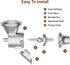 Grain Mill Attachment for Kitchenaid Stand Mixer, All Metal, 9 Levels Flour Mill, Suitable for Fully Dried