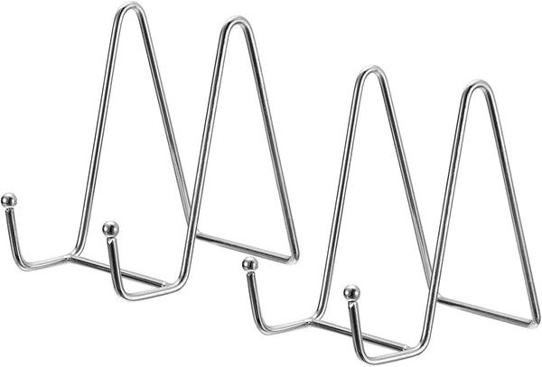 uxcell 2Pcs 4.3 Inch Iron Plate Stand for Display, Metal Decorative Holder for Picture, Photo, Book