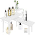 Homode Kitchen Countertop Organizer Corner Shelf, 3 Tier Wood Shelf for Makeup, Bathroom Storage, White