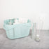 UUJOLY Plastic Organizer Storage Baskets with Handles - Shower Caddy Bins for Bathroom and Kitchen (Blue)