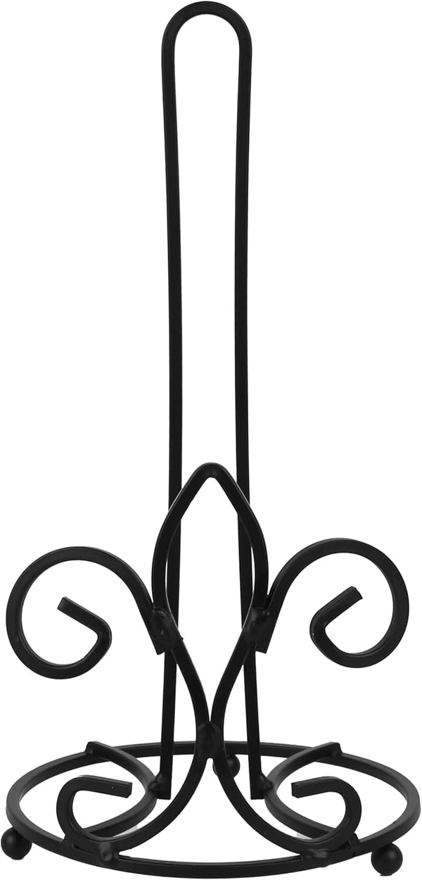 Fleur De Lis Paper Towel Holder - Black