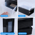 Hespama 6.5 Quart Plastic Stacking Storage Drawer, 3 Pack Desktop Storage Drawer, Black