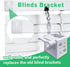 Mini Blind Brackets 1 Inch Window Blind Brackets for Headrail Holder, White (2 pcs)