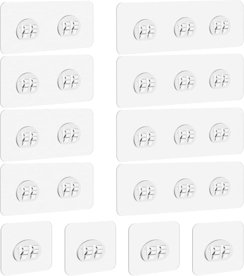 12 Pack Shower Caddy Adhesive Hooks Replacement, Shower Shelf Adhesive Replacement, Strong Adhesive Hooks for Shelves