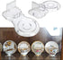 Hipiwe Acrylic Tea Cup Saucer Display Stands, Clear Dinnerware Easel Stand, Pack of 8