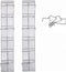 Over The Door Shoe Organizer | Hanging Shoe Hanger with 12 Large Clear Mesh Pockets for Narrow Closet Door, 2 Pack