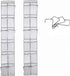 Over The Door Shoe Organizer | Hanging Shoe Hanger with 12 Large Clear Mesh Pockets for Narrow Closet Door, 2 Pack