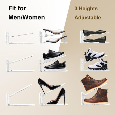 Copidrum 12Pack Closet Closet Shoe Slots Organizer for Shoe Stacker Shoe Rack Organizer for Space Saver Storage Shoe