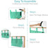Bseash Bunk Bed Organizer, Bedside Caddy Hanging Storage Bag with 8 Pockets for College Dorm Rooms, Light Green