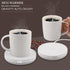 BESTINNKITS White Smart Coffee Mug Auto On/Off Gravity-Induction Heating Plate, Candle Wax Cup Warmer (Up to 131F/55C)