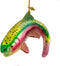 Noble Gems Kurt Adler Glass Rainbow Trout Fish Ornament, 4.75-Inch