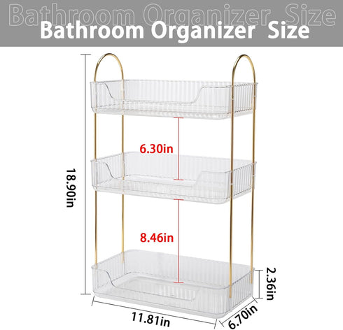 Counter Countertop Kitchen(3 shuang qing Bathroom Organizer Storage, Cosmetics Skincare Shelf, Makeup Organizer Perfume