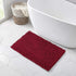 Walensee Bathroom Rug Non Slip Bath Mat Red (32x20 Inch) Water Absorbent Super Soft Shaggy Chenille Machine Washable