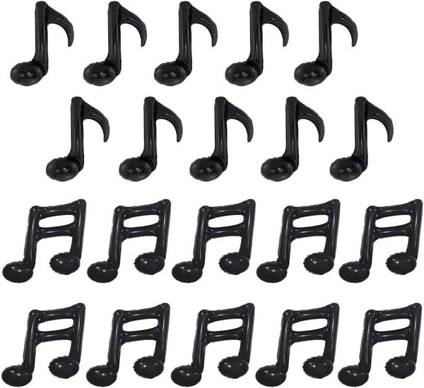 20pcs Music Note Balloons, Mylar Foil Party Balloons for Music Themed Birthday, Concert, Band, Bar Decorations (Black)