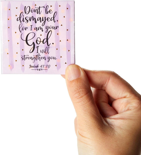 Juvale Inspirational Bible Magnets for Kitchen Decor & Accessories - 8-Pack, 2.5-Inch Square Metal Magnets with Faith